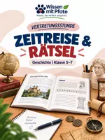 Vorschau - Arbeitsblätter - Zeitreise & Rätsel | Geschichte Klasse 5–7 | Keine Vorbereitung nötig! - Deckblatt