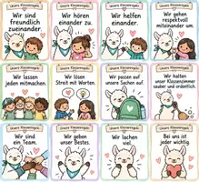 Vorschau - Arbeitsblätter - Materialpaket zum Buch "Unsere Klasse ist wie eine Familie" Lama und Pinguin Style - Seite 2