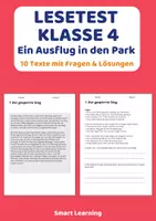 Vorschau - Stundenentwürfe - Lesetest Klasse 4 | 10 Texte mit Fragen & Lösungen - Deckblatt