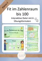 Vorschau - Interaktives Material - Fit im Zahlenraum bis 100 interaktive Übungen - Deckblatt