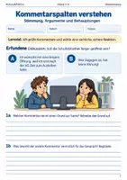 Vorschau - Arbeitsblätter - Kommentarspalten Arbeitsheft Klasse 5–6 - Deckblatt