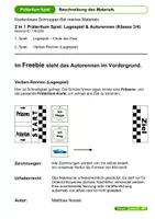 Vorschau - Spiele - Freebie | Präteritum Spiel: Autorennen (Klasse 3 / 4) - Seite 1