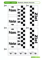 Vorschau - Spiele - Freebie | Präteritum Spiel: Autorennen (Klasse 3 / 4) - Seite 3