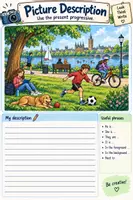 Vorschau - Arbeitsblätter - Picture Description with Present Progressive - Seite 2