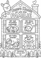 Vorschau - Arbeitsblätter - Materialpaket zum Buch "Unsere Klasse ist wie eine Familie" Lama und Pinguin Style - Seite 1