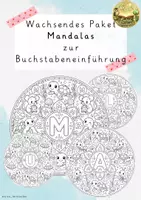 Vorschau - Arbeitsblätter - Wachsendes Paket - Mandalas zur Buchstabeneinführung - Deckblatt