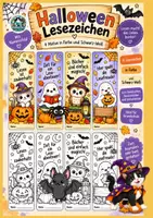 Vorschau - Mal- und Bastelvorlagen - 9 Lesezeichen-Sets rund ums Jahr - Farbe & zum Ausmalen | wachsendes XXL-Bundle Grundschule - Seite 1