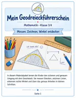 Vorschau - Unterrichtsreihen - Mein Geodreieckführerschein – Messen, Zeichnen, Winkel entdecken - Deckblatt