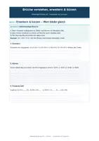 Vorschau - Unterrichtsreihen - Brüche verstehen, erweitern & kürzen
Mathematik Klasse 5/6 · Arbeitsblatt mit Lösungen - Seite 3