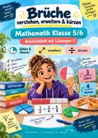 Vorschau - Unterrichtsreihen - Brüche verstehen, erweitern & kürzen
Mathematik Klasse 5/6 · Arbeitsblatt mit Lösungen - Deckblatt