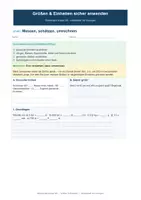 Vorschau - Unterrichtsreihen - Größen & Einheiten sicher anwenden
Mathematik Klasse 5/6 · Arbeitsblatt mit Lösungen - Seite 1