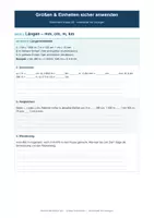 Vorschau - Unterrichtsreihen - Größen & Einheiten sicher anwenden
Mathematik Klasse 5/6 · Arbeitsblatt mit Lösungen - Seite 2