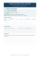 Vorschau - Unterrichtsreihen - Größen & Einheiten sicher anwenden
Mathematik Klasse 5/6 · Arbeitsblatt mit Lösungen - Seite 3