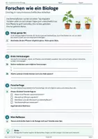Vorschau - Unterrichtsreihen - Forschen wie ein Biologe – Naturwissenschaftliches Arbeiten | Biologie Klasse 5 - Deckblatt