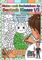 Vorschau - Arbeitsblätter - Malen nach Buchstaben: Sp Deutsch Klasse 1 und 2 - Deckblatt
