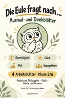 Vorschau - Arbeitsblätter - Freundschaft PP Ethik 5/6 – Ausmalbilder mit Denkfragen - Deckblatt
