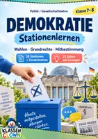 Vorschau - Arbeitsblätter - Demokratie Stationenlernen Klasse 7 8 - Deckblatt