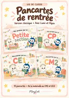 Aperçu - Affichage - Pancartes de rentrée avec Pépin et Lumi - Page de couverture