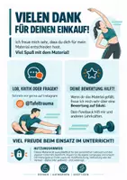 Vorschau - Unterrichtsreihen - Dehnen, Aufwärmen & Kräftigen – komplette Unterrichtsreihe Sport für Klasse 7–10 mit 8 Körperbereichen, Anatomie und Leistungsüberprüfung inklusive Lösungen - Seite 1