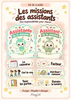 Aperçu - Apprentissages en autonomie - Missions des assistants de la classe avec Pépin et Lumi - Page de couverture