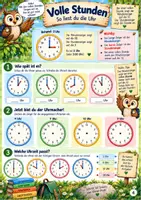 Vorschau - Arbeitsblätter - Uhrzeit - So lese ich die Uhr 2.Klasse - Seite 3