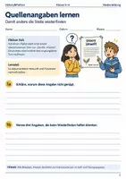 Vorschau - Arbeitsblätter - Quellenangaben lernen Arbeitsheft Klasse 5–6 - Deckblatt