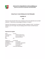 Vorschau - Stundenentwürfe - UB5_Philo_Utilitarismus Note 1,0 - Deckblatt