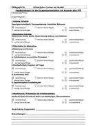 Vorschau - Arbeitsblätter - Bewertungskriterien einer Präsentationen – Feedback - Deckblatt