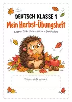 Vorschau - Arbeitsblätter - Herbst Deutsch Klasse 1 - Übungsheft Anfangsunterricht | Leseübungen, erstes Schreiben, Silben, Anlaute - Seite 1
