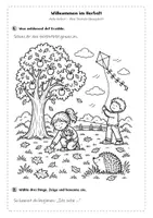 Vorschau - Arbeitsblätter - Herbst Deutsch Klasse 1 - Übungsheft Anfangsunterricht | Leseübungen, erstes Schreiben, Silben, Anlaute - Seite 2