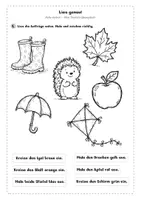 Vorschau - Arbeitsblätter - Herbst Deutsch Klasse 1 - Übungsheft Anfangsunterricht | Leseübungen, erstes Schreiben, Silben, Anlaute - Seite 3
