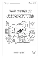 Aperçu - Feuilles d'exercices - Cahier de gommettes PS - Page de couverture