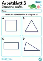 Vorschau - Arbeitsblätter - Lernzielkontrolle Geometrie Klasse 4 | Mathematik Klasse 4 | 10 Arbeitsblätter als PDF - Seite 3