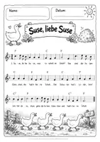 Vorschau - Stundenentwürfe - Suse, liebe Suse – Liederarbeitung | Bildkarten, Liedblatt, Leporello & Hörübungen - Seite 3