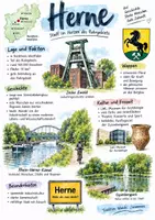 Vorschau - Arbeitsblätter - Lernplakat + Arbeitsblätter "Herne" + Lösung & MP3 + Mindmap + Infografiken - Deckblatt