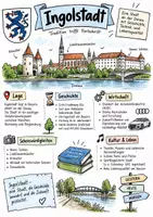 Vorschau - Arbeitsblätter - Lernplakat + Arbeitsblätter "Ingolstadt" + Lösung & MP3 + - Seite 3