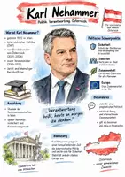 Vorschau - Arbeitsblätter - Lernplakat + Arbeitsblätter "Karl Nehammer" + Lösung & MP3 + - Deckblatt