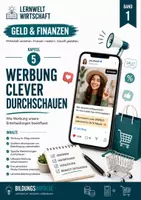 Vorschau - Unterrichtsreihen - Werbung clever durchschauen – Werbetricks, Influencer & Kaufentscheidungen | Lernwelt Wirtschaft - Deckblatt