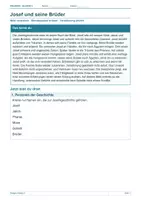 Vorschau - Arbeitsblätter - Arbeitsblatt Religion Klasse 3 – Josef und seine Brüder - Deckblatt
