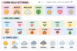 anteprima - Materiale di supporto/inclusione - Il nostro calendario – Calendario visivo interattivo per la classe | Giorni, mesi, stagioni e meteo - Pagina 2