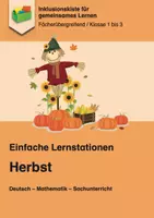 Vorschau - Arbeitsblätter - 24 einfache Lernstationen: Herbst (Deutsch – Mathematik – Sachunterricht) - Deckblatt