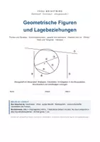 Vorschau - Arbeitsblätter - Geometrische Figuren und Lagebeziehungen Koordinatensystem, parallel und senkrecht, Winkel, Kreis, Tangente, Vierecke Übungsheft mit 54 Aufgaben mit Lösungen Klasse 5 - Seite 1