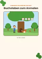 Vorschau - Arbeitsblätter - Buchstaben zum Anmalen - Deckblatt
