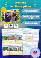 Vorschau - Arbeitsblätter - Jobs and job descriptions - the world of work (Arbeitsblätter & Präsentation) - Deckblatt