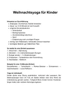Vorschau - Mal- und Bastelvorlagen - Weihnachtsyoga für Kinder | Bewegung & Entspannung im Advent - Seite 1