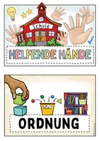 Vorschau - Poster - Klassendienste Schilder - Helfende Hände / Klassenmanagement Dienst Ämter - Seite 3