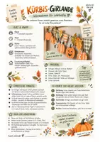 Vorschau - Mal- und Bastelvorlagen - HERBST KREATIV PROJEKT - Kürbis Girlande Vorlagen - Seite 2