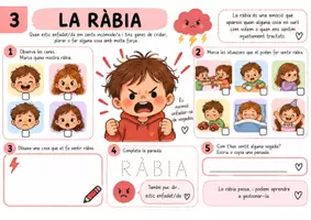 Vista previa - Hojas de trabajo - EMOCIONS I4 Dossier de 10 fitxes per treballar les emocions a Infantil - página 3