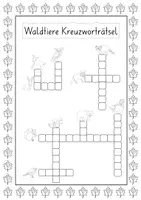 Vorschau - Arbeitsblätter - Waldtier-Kreuzworträtsel | zweifach differenziert - Seite 3
