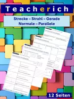 Vorschau - Arbeitsblätter - Strecke - Stahl - Gerade - Normale - Parallele - Deckblatt